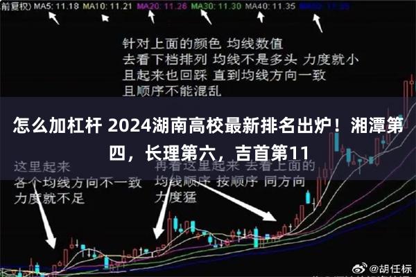 怎么加杠杆 2024湖南高校最新排名出炉！湘潭第四，长理第六，吉首第11