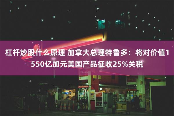 杠杆炒股什么原理 加拿大总理特鲁多：将对价值1550亿加元美国产品征收25%关税